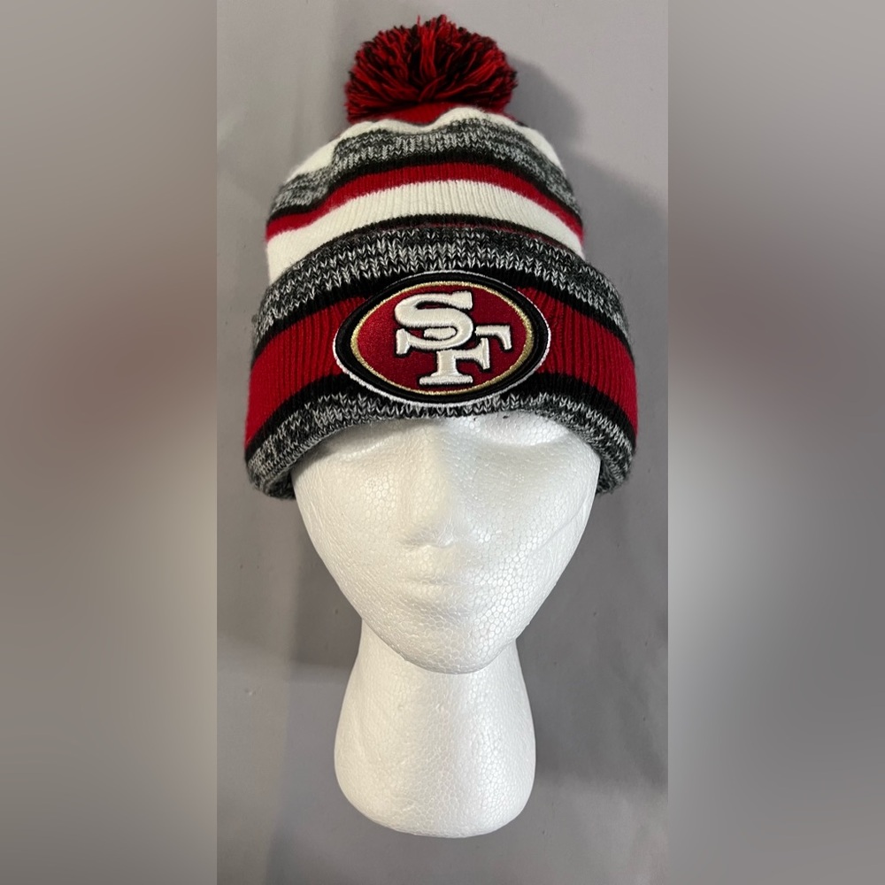 NFL San Francisco 49ers Knit Cap Hat Beanie New Era Pom Pom One Size